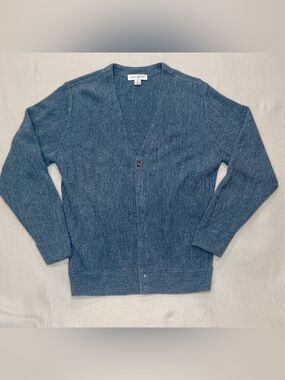 Cypress Links Men's Medium Blue Knit Cardigan